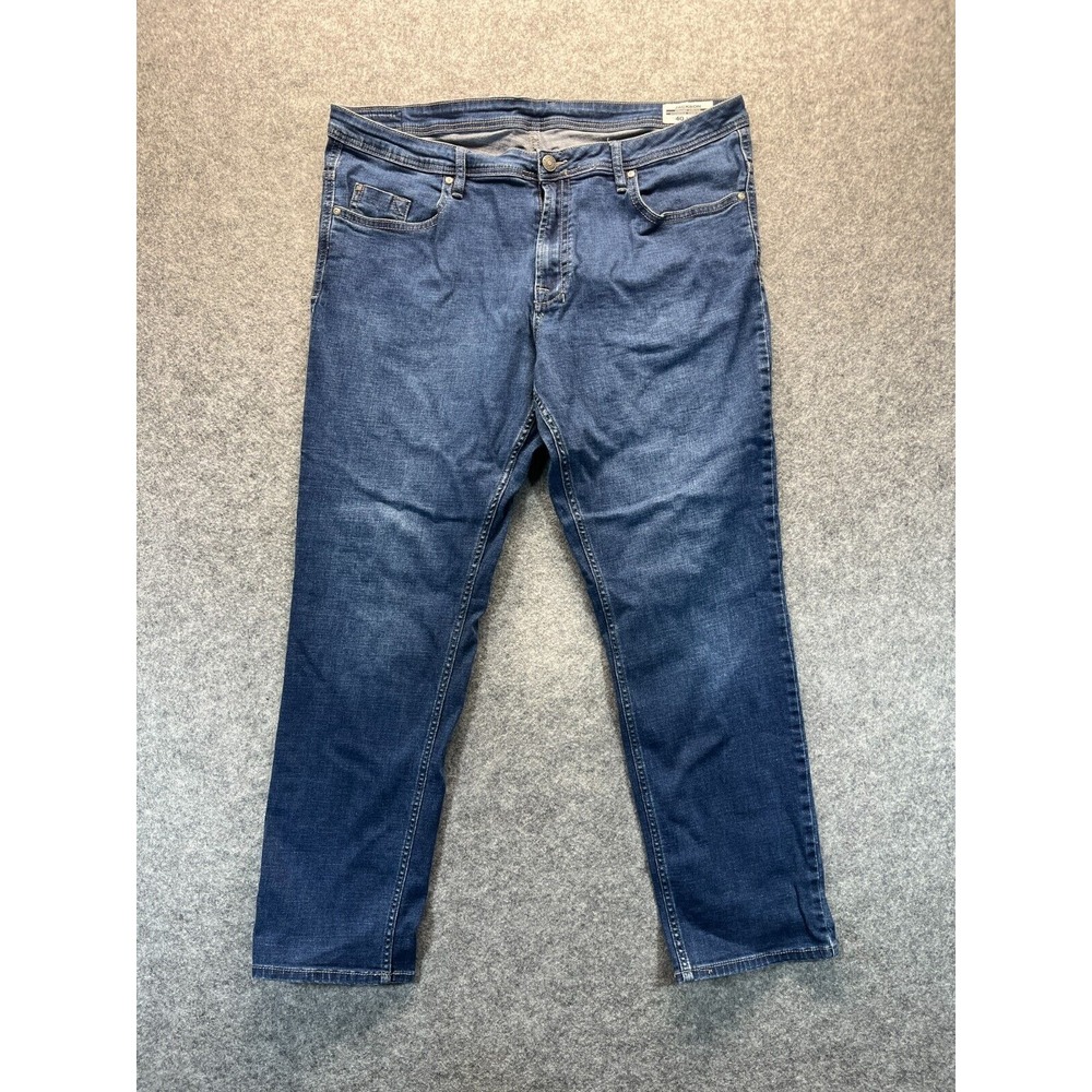 Buffalo David Button Jeans Mens 40x32 Jackson Straight Leg‎ Medium Blue Stretch